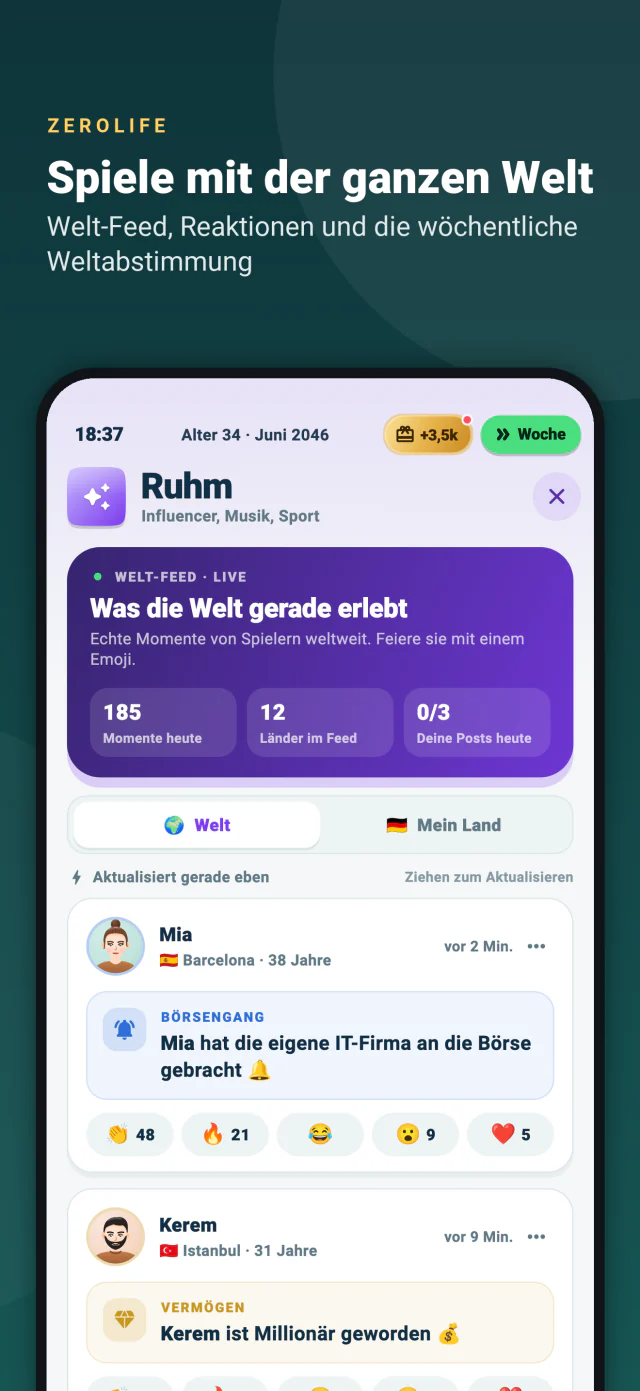Welt-Feed: Spiele mit der ganzen Welt